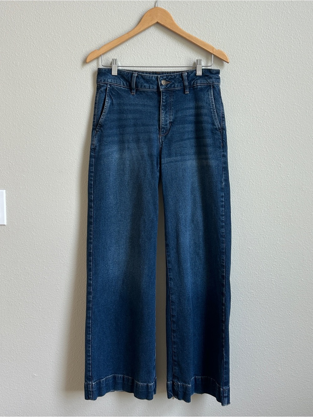 Liz Claiborne Wide-Leg Jeans in Dark Blue